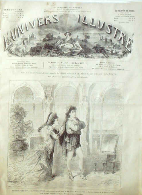 L'Univers illustré 1877 #1149 Bosnie Montenegro Niegous Kischineff Australie Adélaïde îles Scilly