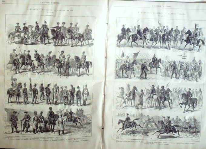 L'Univers illustré 1877 #1153 Turquie Armée Bosphore Anadoli Kavak Constantinople Russie Armée