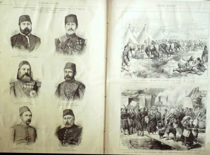 L'Univers illustré 1877 #1161 Roumanie Kalafat Cosaques Turquie Personalités Bulgarie Roustchouk