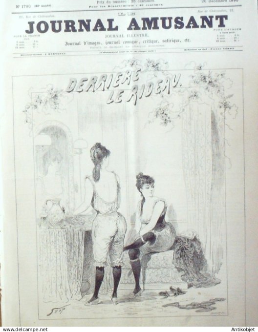 Le Journal Amusant 1890 n°1790 Chasseurs ¨à  tir le Terme d¨à®ner de c ér émonie monde renvers é