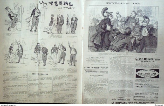 Le Journal Amusant 1890 n°1790 Chasseurs ¨à  tir le Terme d¨à®ner de c ér émonie monde renvers é