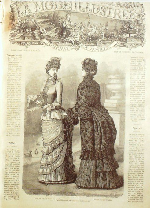 Journal Mode illustrée 1883 # 11 Pelisse & robe en voile