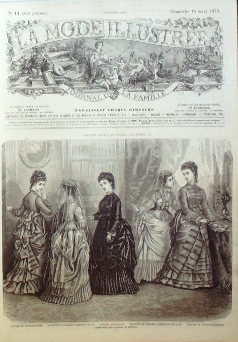 Journal Mode illustrée 1873 # 11 Toilettes de communion