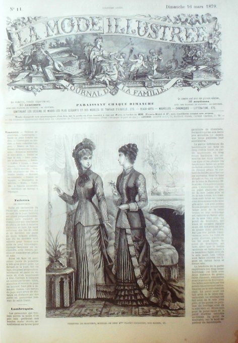 Journal Mode illustrée 1879 # 11 Toilettes de printemps