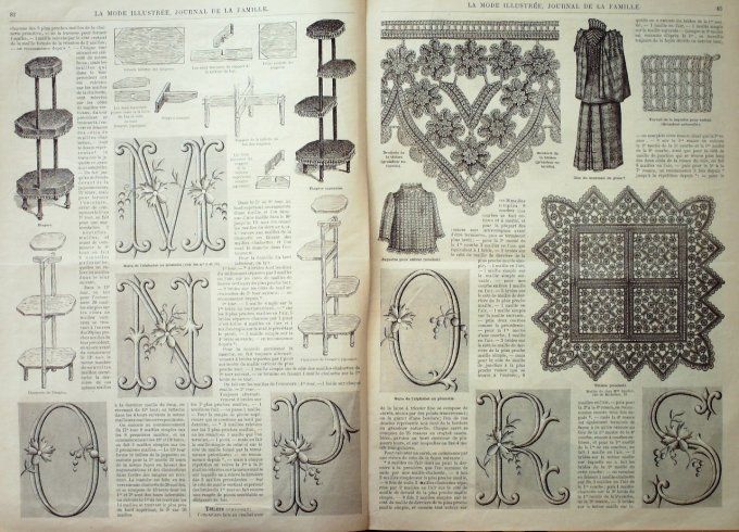 Journal Mode illustrée 1891 # 11 Manteau de pluie & robe en drap