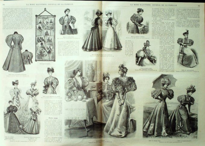 Journal Mode illustrée 1896 # 11 Toilettes de lainage et visités