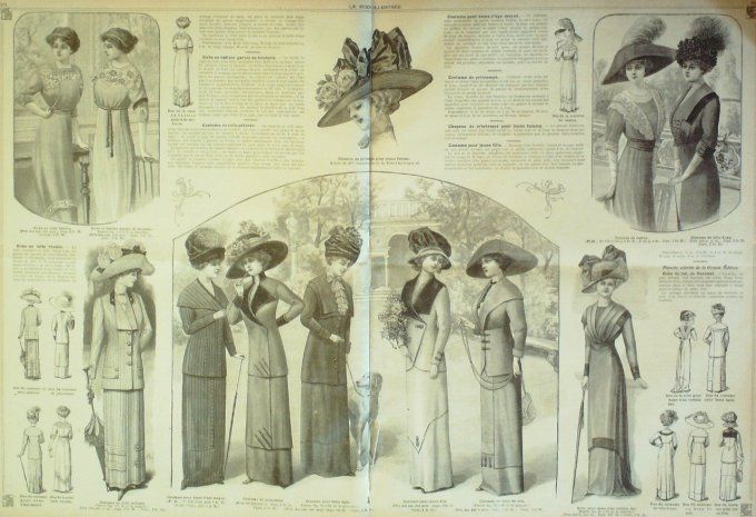 Journal Mode illustrée 1911 # 11 Robes de casino et de printemps