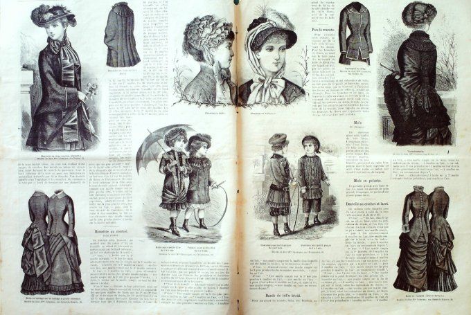 Journal Mode illustrée 1882 # 11 Robes en satin