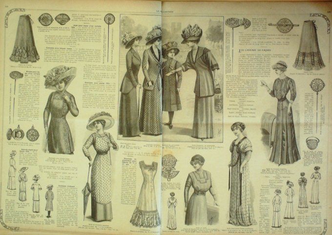 Journal Mode illustrée 1910 # 11 Chapeaux d'été