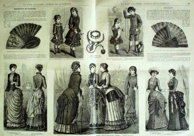 Journal Mode illustrée 1883 # 11 Pelisse & robe en voile