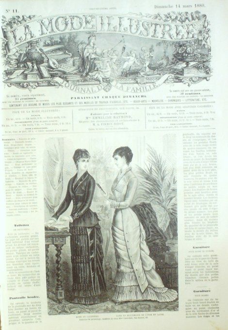 Journal Mode illustrée 1880 # 11 Robes en mousseline & cachemire