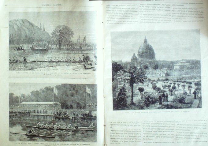 L'Univers illustré 1878 # 1204 Rome Vatican Cambridge Oxford Algérie Beylerbey Constantinople Péra