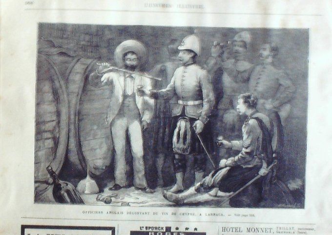 L'Univers illustré 1878 # 1223 Macon (71) fêtes de Lamartine île de Wright Chypre Larnaca