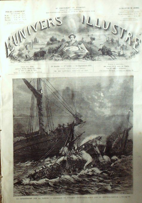 L'Univers illustré 1878 # 1225 Boulogne-sur-mer (62) Angleterre Steamer Princesse-Alice