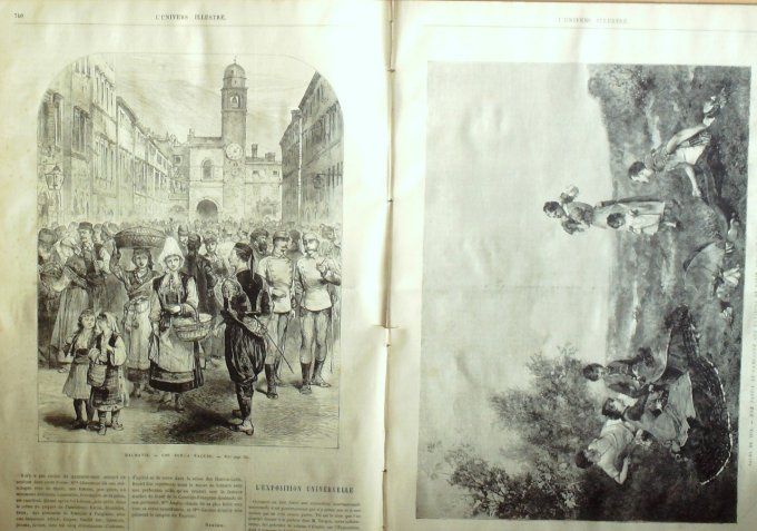 L'Univers illustré 1878 # 1235 Dalmatie Raguse Afghanistan Kandahar Ahmed-Shah 