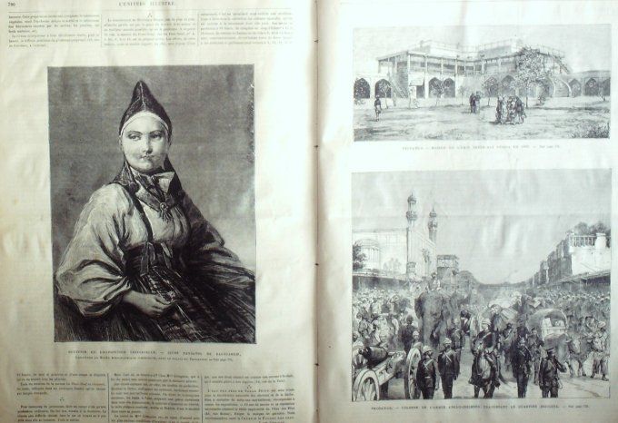 L'Univers illustré 1878 # 1237 Inde Pechawar Lahore Emir Shere-Ali Metz (57)  Suède Dalécarlie