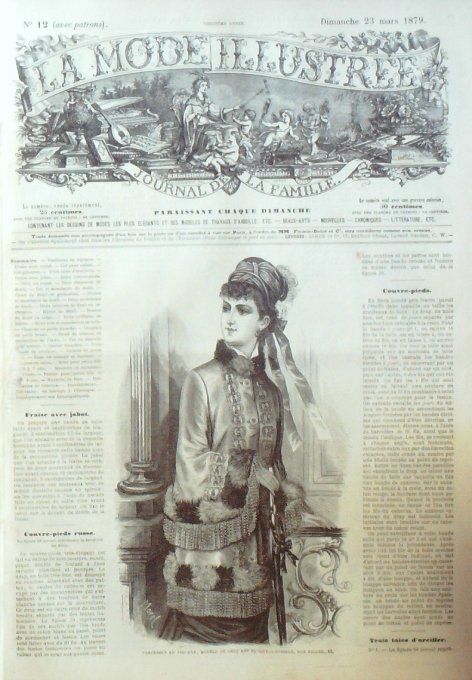 Journal Mode illustrée 1879 # 12 Pardessus en vigogne