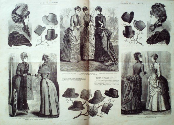 Journal Mode illustrée 1884 # 12 Costume & robe cachemire