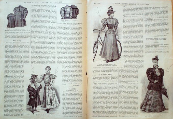 Journal Mode illustrée 1897 # 12 Robe en crêpe