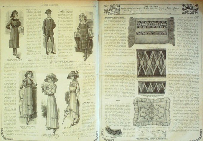 Journal Mode illustrée 1911 # 12 Robes de promenade et de soirées