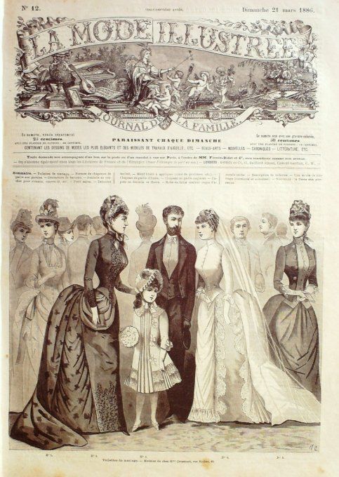 Journal Mode illustrée 1886 # 12 Toilettes de mariage