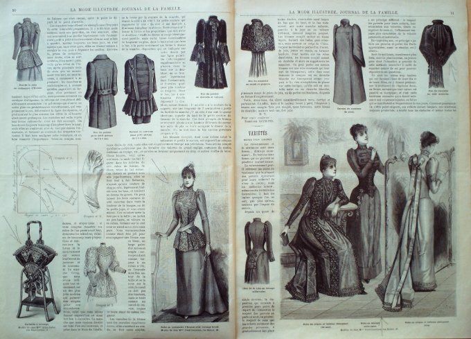 Journal Mode illustrée 1892 # 12 Costumes d'enfants