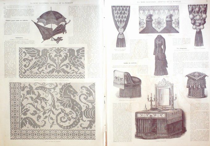 Journal Mode illustrée 1880 # 12 Costumes fillette & Manteau