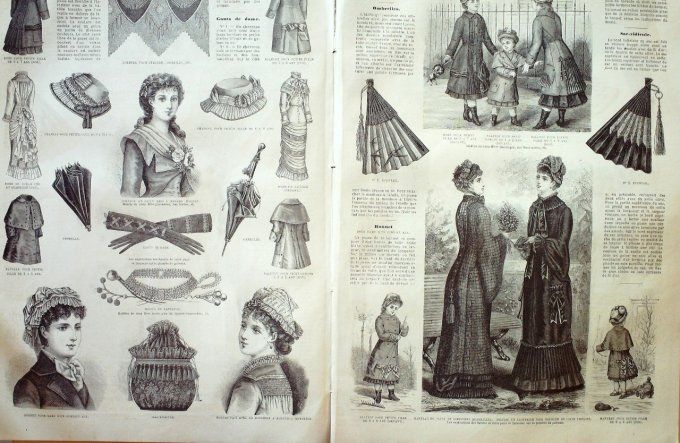 Journal Mode illustrée 1881 # 12 Manteau visite