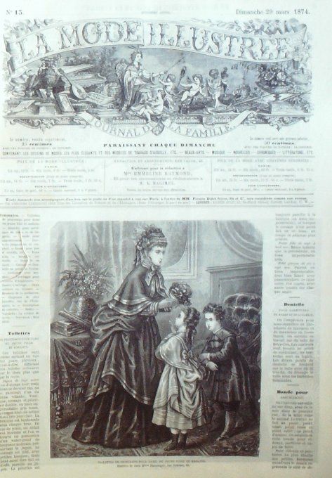 Journal Mode illustrée 1874 # 13 Toilettes de printemps