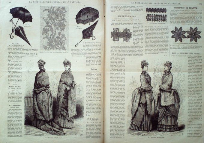 Journal Mode illustrée 1884 # 13 Robes en toile & cachemire