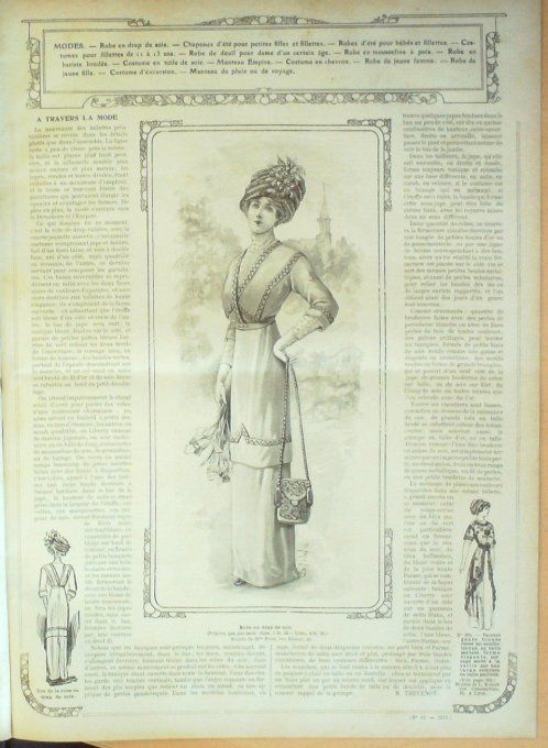 Journal Mode illustrée 1911 # 13 Coussins & costumes