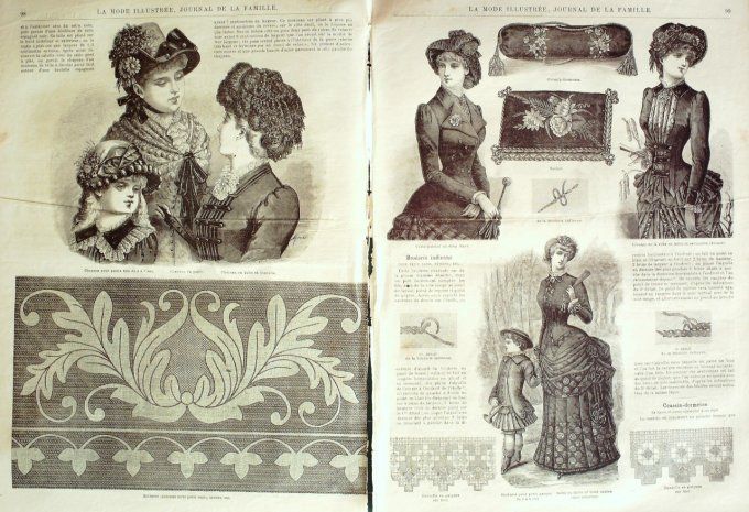 JJournal Mode illustrée 1883 # 13 Robes en lainage & faille