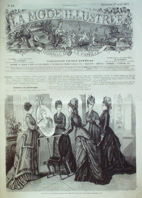 Journal Mode illustrée 1877 # 13 Toilettes de printemps