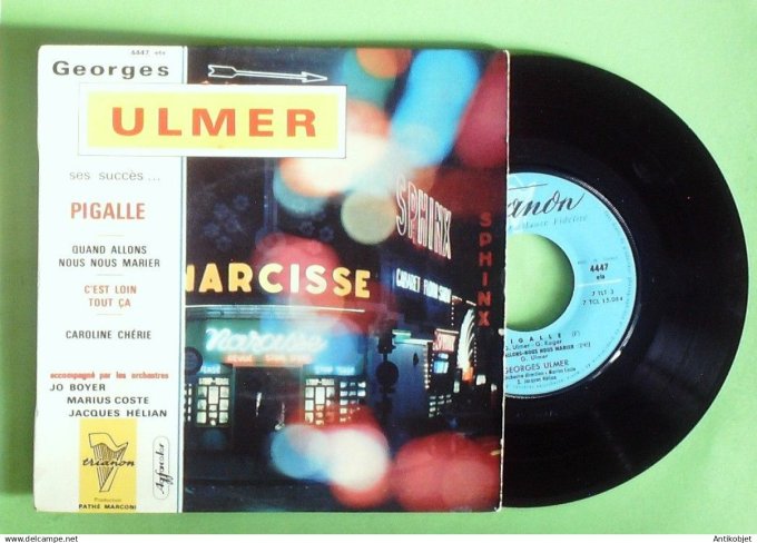 Ulmer Georges 45T EP Caroline chérie 1962 (languette)