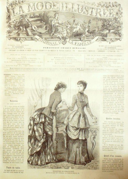 Journal Mode illustrée 1883 # 14 Toilettes demi-saison