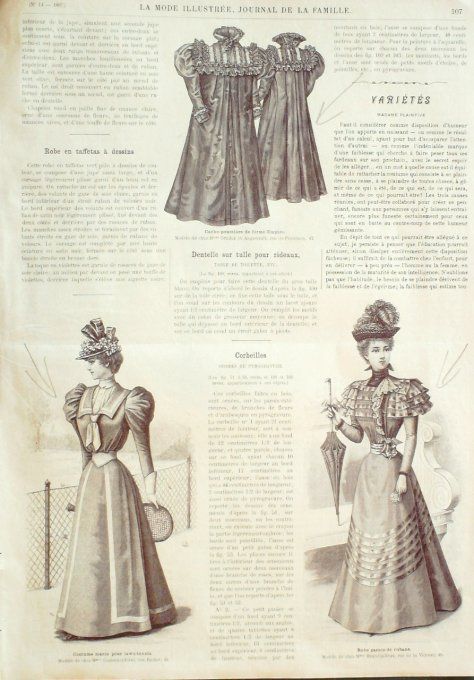 Journal Mode illustrée 1897 # 14 Toilette en drap