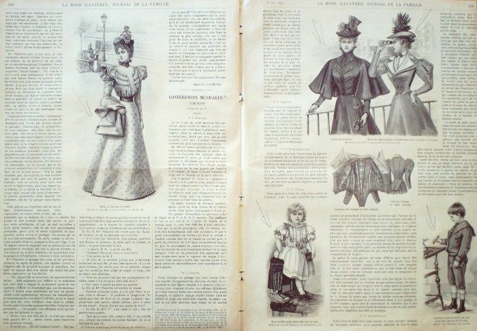 Journal Mode illustrée 1897 # 14 Toilette en drap