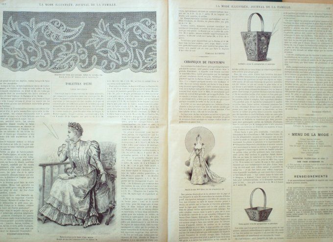 Journal Mode illustrée 1897 # 14 Toilette en drap