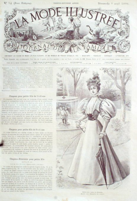 Journal Mode illustrée 1896 # 14 Robe dentelle