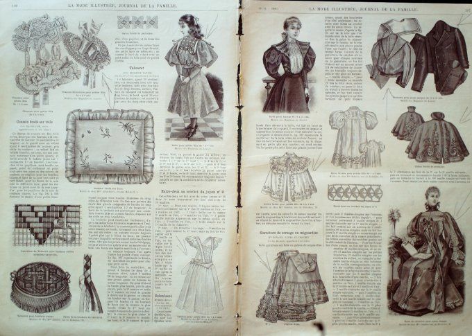 Journal Mode illustrée 1896 # 14 Robe dentelle