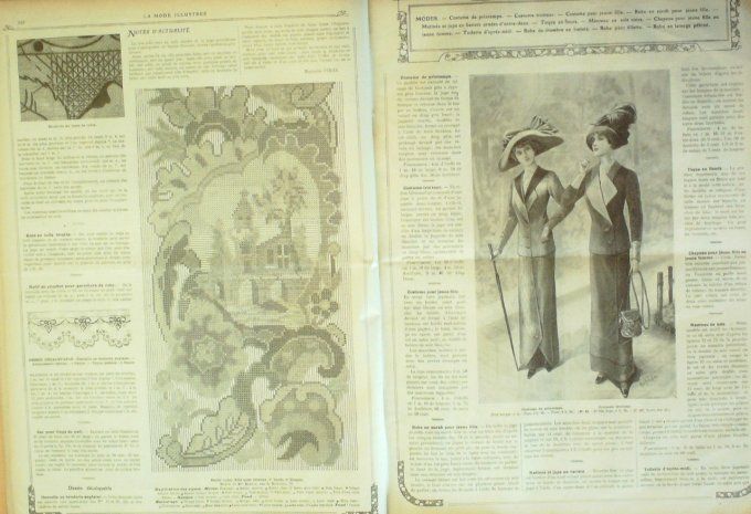 Journal Mode illustrée 1911 # 14 Costumes & blouses 