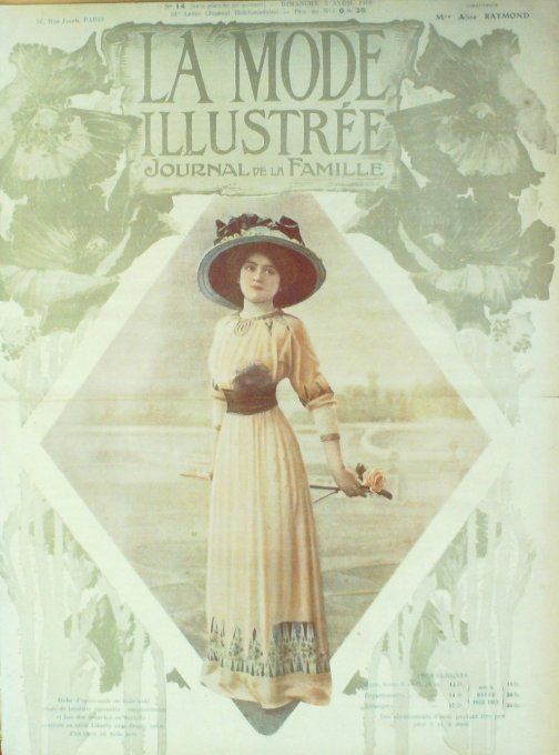 Journal Mode illustrée 1910 # 14 Robe d'été