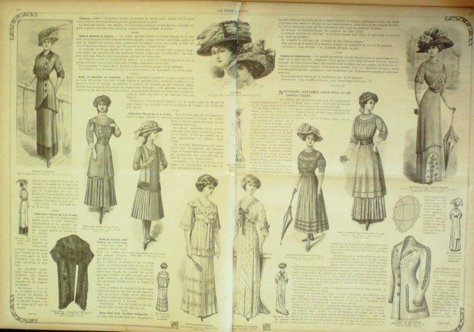 Journal Mode illustrée 1910 # 14 Robe d'été