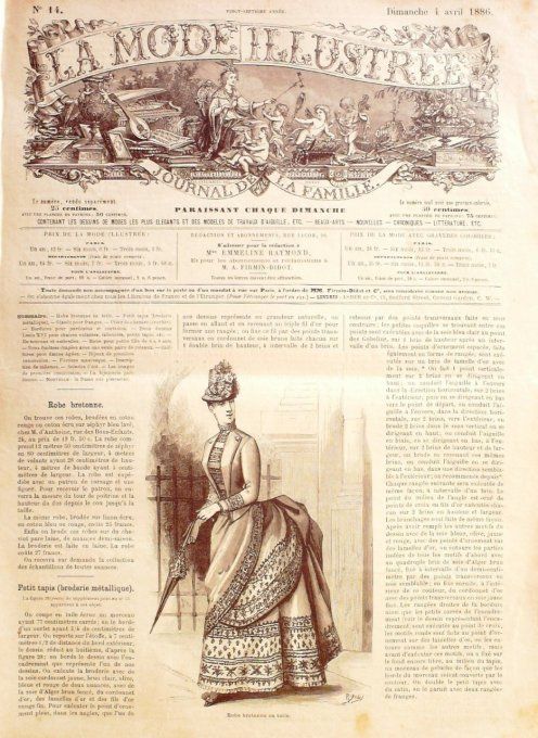 Journal Mode illustrée 1886 # 14 Robe bretonne