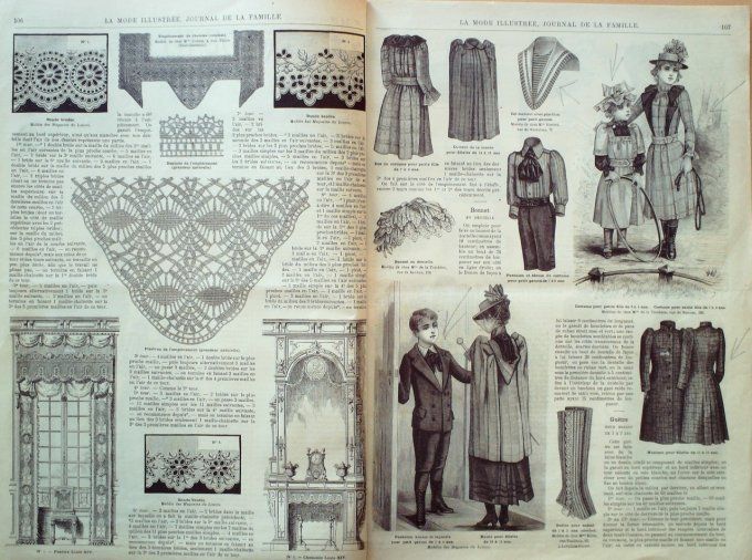 Journal Mode illustrée 1892 # 14 Robes mousseline & corsage blouse