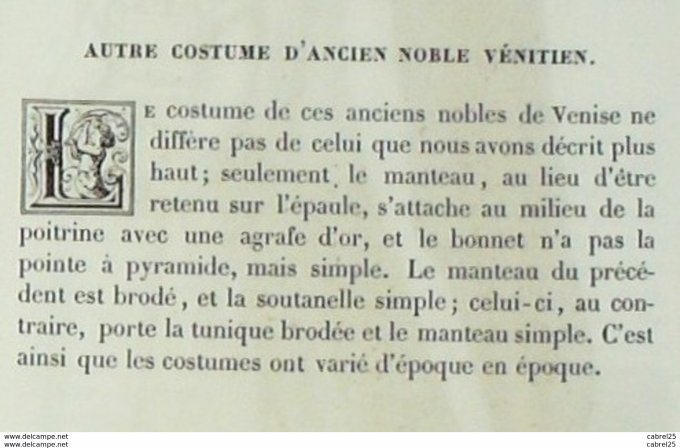 Italie VENISE Noble vénitien 1859