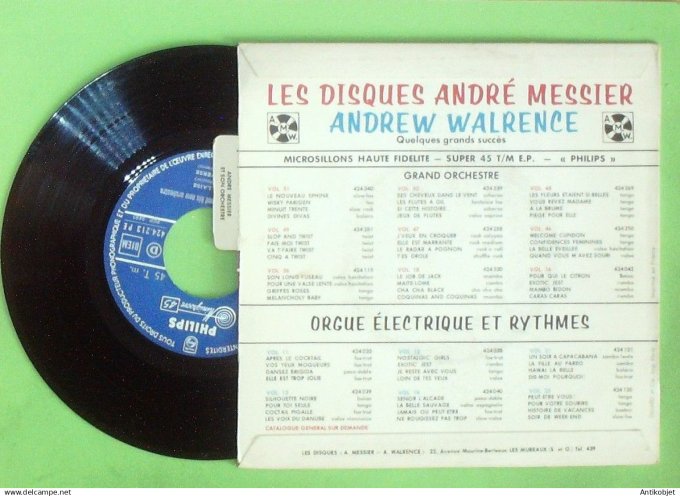 Messier André Orchestre 45T EP Sammy Sam (languette) 1957