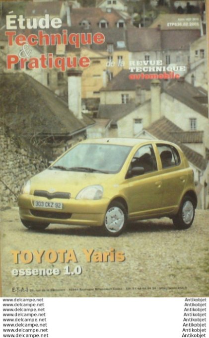 Revue Technique Automobile Toyota Yaris 1.0 étude #636