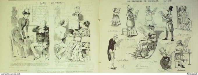 La Caricature 1884 n°259 Leçon de cheval Caran d'Ache Halévy par Luque Sorel Trock