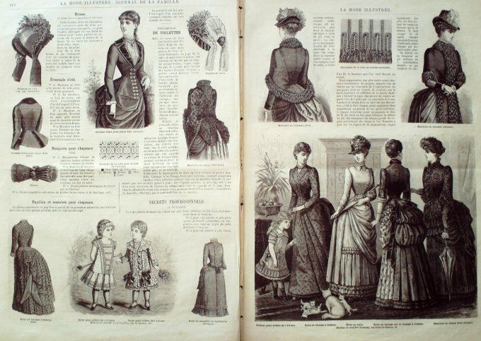 Journal Mode illustrée 1884 # 15 Robes fillettese